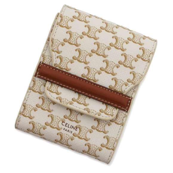 Celine | Bags | Celine Trump Card Case Triomphe Case White | Poshmark